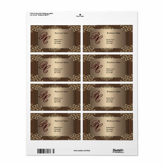Elegante koffie gouden elite van het etiket (Full Sheet)