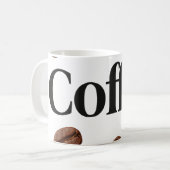 Elegante koffie Mok met "Coffee" tekst – Perfect G (Voorkant links)