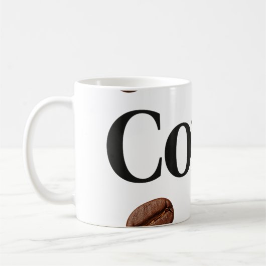 Elegante koffie Mok met "Coffee" tekst – Perfect G (Links)