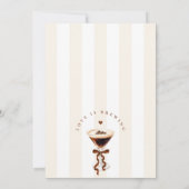 Elegante koffieboog bruiloft feest  kaart (Achterkant)