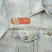 Elegante Koi Fish Sinaasappel & Luxe Glitter Gold  Naamplaatje (In situ)