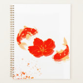 Elegante Koi-vis en Rode Bloesem Kunst | Japans St Planner (Voorkant)
