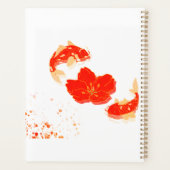 Elegante Koi-vis en Rode Bloesem Kunst | Japans St Planner (Achterkant)