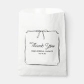 Elegante Kokette Chic Strik Bruidsmeisjes Borrel D Bedankzakje (Voorkant)