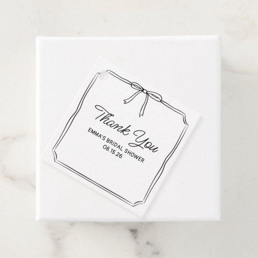 Elegante Kokette Chique Strik Bruidsmeisjes Borrel Bedankjes Labels (In situ)