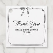 Elegante Kokette Chique Strik Bruidsmeisjes Borrel Bedankjes Labels (Voorkant)