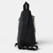 Elegante kolibrie glas-in-lood kunst ontwerp sling bag (Achterkant)