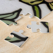 Elegante kolibrie-kunst botanische boho chic legpuzzel (Zijkant)