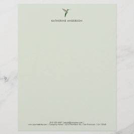 Elegante kolibrie Letterhead Briefhoofd
