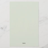 Elegante kolibrie Letterhead Briefpapier (Achterkant)