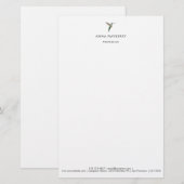 Elegante kolibrie Letterhead Briefpapier (Voorkant / Achterkant)