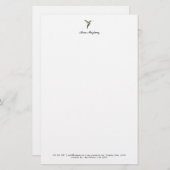 Elegante kolibrie Letterhead Briefpapier (Voorkant / Achterkant)