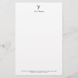 Elegante kolibrie Letterhead Briefpapier