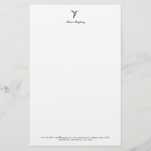 Elegante kolibrie Letterhead Briefpapier