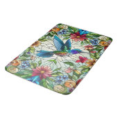 Elegante Kolibrie met Gebrandschilderd Glas Effect Badmat (Gekanteld)