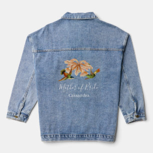 Elegante kolibrie moeder van de bruid bruiloft denim jacket