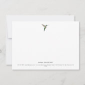 Elegante kolibrie notitiekaartje (Voorkant)