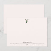 Elegante kolibrie notitiekaartje (Voorkant / Achterkant)