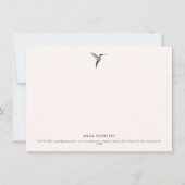 Elegante kolibrie notitiekaartje (Voorkant)