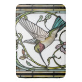 Elegante kolibriekunst botanische boho chic badmat (Voorkant Verticaal)