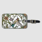 Elegante kolibriekunst botanische boho chic bagagelabel (Voorkant (horizontaal))