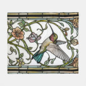Elegante kolibriekunst botanische boho chic fleece deken (Voorkant (Horizontaal))