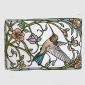 Elegante kolibriekunst botanische boho chic golfhanddoek (Horizontaal)