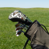 Elegante kolibriekunst botanische boho chic golfheadcover (Insitu)