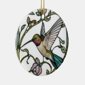 Elegante kolibriekunst botanische boho chic keramisch ornament (Rechts)