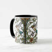 Elegante kolibriekunst botanische boho chic mok (Voorkant links)