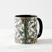 Elegante kolibriekunst botanische boho chic mok (Voorkant rechts)