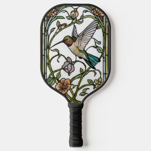 Elegante kolibriekunst botanische boho chic pickleball paddle (Voorkant)