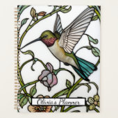 Elegante kolibriekunst botanische boho chic planner (Voorkant)
