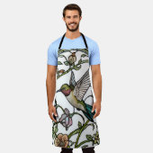 Elegante kolibriekunst botanische boho chic schort (Gedragen)