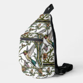 Elegante kolibriekunst botanische boho chic sling bag (Rechterhoek)