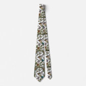 Elegante kolibriekunst botanische boho chic stropdas (Voorkant)