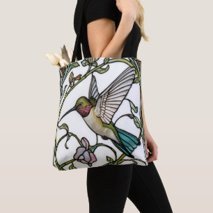 Elegante kolibriekunst botanische boho chic tote bag
