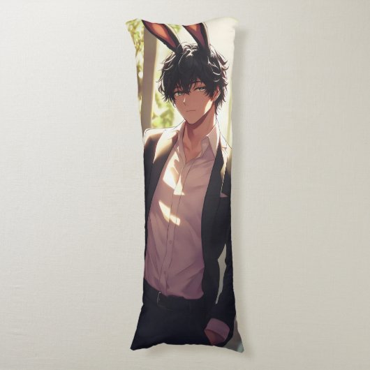 Elegante Konijn Ikemen Anime Lichaamskussen (Voorkant Verticaal)