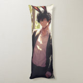 Elegante Konijn Ikemen Anime Lichaamskussen (Achterkant (Verticaal))