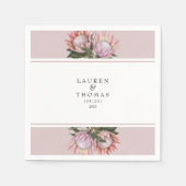 Elegante koning protea bloem servetten (Voorkant)