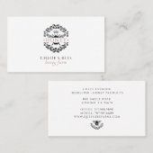 Elegante koningin honing bij zwart wit goud imker visitekaartje (Voorkant / Achterkant)