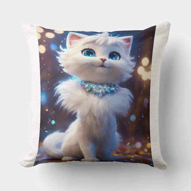 Elegante koningin kat kussen (Voorkant)