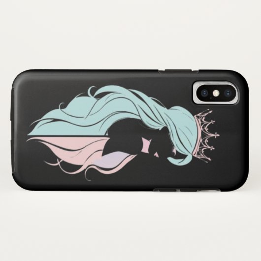 "Elegante koningin met kroon" Pastelontwerp Case-Mate iPhone Case (Achterkant (horizontaal))