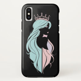 "Elegante koningin met kroon" Pastelontwerp Case-Mate iPhone Case