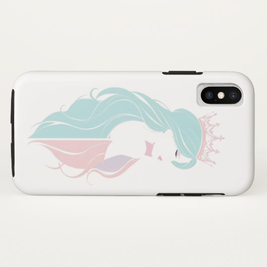 "Elegante koningin met kroon" Pastelontwerp Case-Mate iPhone Case (Achterkant (horizontaal))