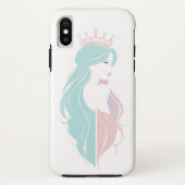 "Elegante koningin met kroon" Pastelontwerp Case-Mate iPhone Case (Achterkant)