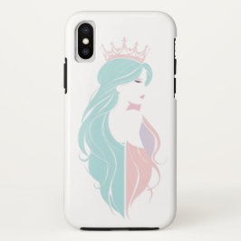 "Elegante koningin met kroon" Pastelontwerp Case-Mate iPhone Case