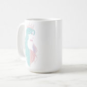 "Elegante koningin met kroon" Pastelontwerp Koffiemok (Voorkant links)