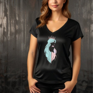 "Elegante koningin met kroon" Pastelontwerp T-shirt