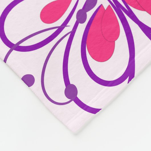 Elegante koningin roze ster fleece deken (Hoek)